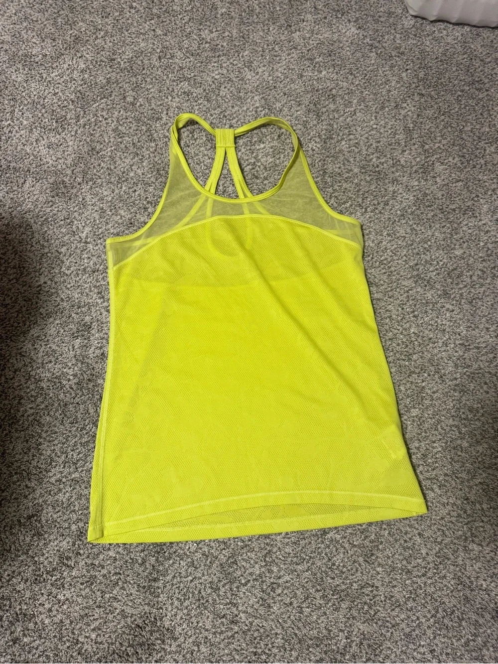 Roxy Neon Yellow Mesh Racerback Tank - Picture 1 of 2